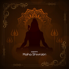 Happy Maha Shivratri religious Indian festival background