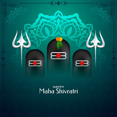 Happy Maha Shivratri religious Indian festival background