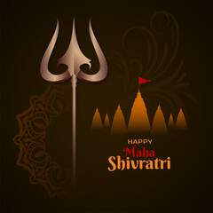 Happy Maha Shivratri religious Indian festival background