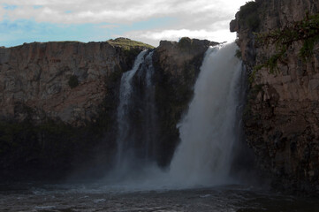 Orkhon waterfall, one of the best sights in central Mongolia.