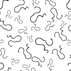 Seamless pattern with black pencil brushstrokes