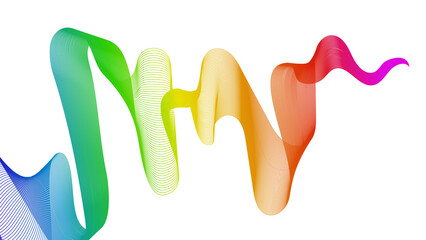 Abstract backdrop with wave gradient lines