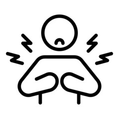 Kid problem icon outline vector. School violence. Child abuse