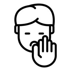 Stop kid bully icon outline vector. Child violence. Children abuse