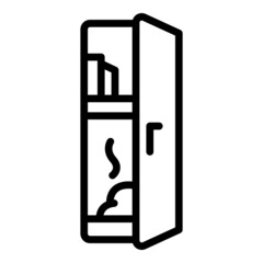 Dirty locker icon outline vector. School room. Can filled