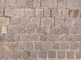 Old stone wall, cube stone wall historic wall