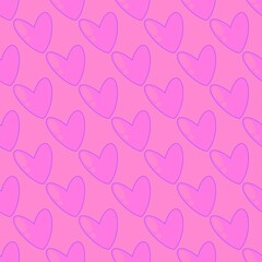 Seamless valentines pattern with hearts for postcard and gifts and cards 