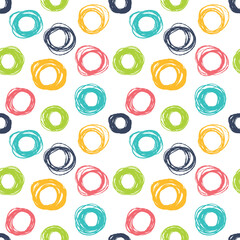 Simple background with circles and polka dots. 
