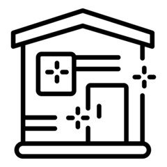 Clean home icon outline vector. House service. Professional cleaning