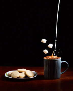 Cafe y terrones de azucar