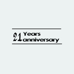21 year anniversary rise vector, icon,logo, stamp illustration