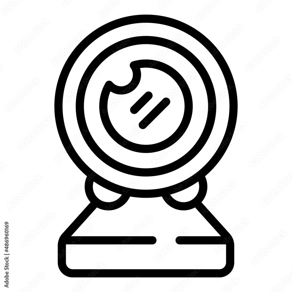 Sticker Web camera icon outline vector. Online conference. Video screen - Stickers