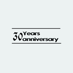 30 year anniversary rise vector, icon,logo, stamp illustration