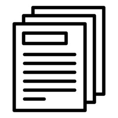 Fototapeta premium Paper screen conference icon outline vector. Webinar online. Group office