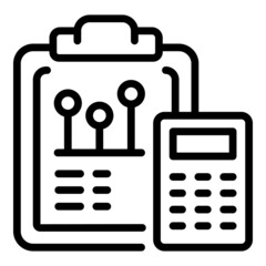 Business clipboard icon outline vector. Video computer. Online group