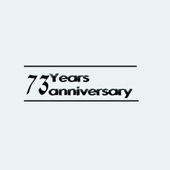 73 year anniversary rise vector, icon,logo, stamp illustration
