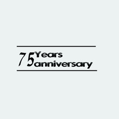 75 year anniversary rise vector, icon,logo, stamp illustration