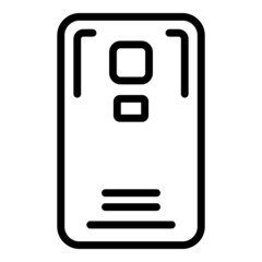 Shield phone case icon outline vector. Mobile cover. Device protect