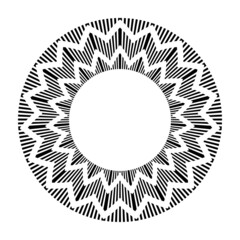 Geometric circle pattern for decorative round frame.