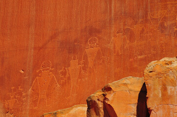 Fremont Culture Petroglyphs, Capitol Reef National Park, Utah, Southwest USA