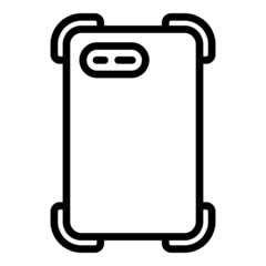 Glass smartphone case icon outline vector. Phone mobile. Device cover