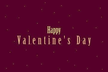 Happy Valentine's Day text on pink background design. 
