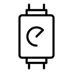 Gas boiler counter icon outline vector. Home heater. Water energy