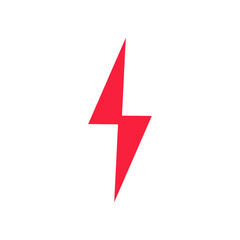 Lightning isolated vector icon. Thunder icon. Power energy symbol.