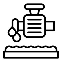 New drip system icon outline vector. Water garden. Farm pipe