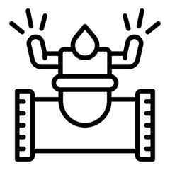 Water sprinkler icon outline vector. Drip system. Farm irrigation