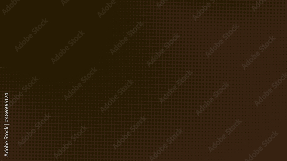 Poster abstract dots halftone brown dark color pattern gradient texture background.