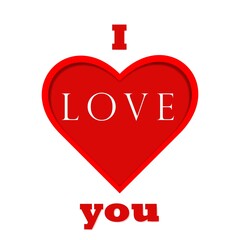 declaration of love in the heart