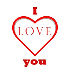 declaration of love in the heart