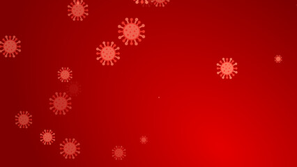 Coronavirus red pattern banner background. Abstract healthcare Illustrations concept COVID-19.