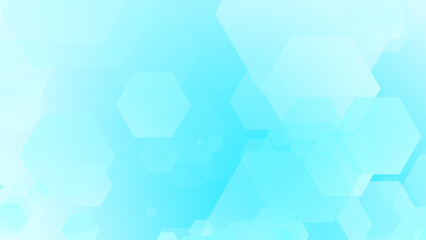 Abstract hexagon cross geometric white blue pattern medical background.