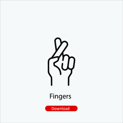 Fingers - icon vector icon. Editable stroke. Linear style sign for use web design and mobile apps, logo. Symbol illustration. Pixel vector graphics - Vector