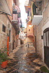 Bari Vecchia, Strada San Sebastiano bagnata, Bari, Puglia, Italia, Sud