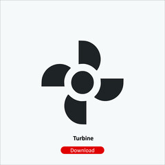 Turbine - icon vector icon. Editable stroke. Linear style sign for use web design and mobile apps, logo. Symbol illustration. Pixel vector graphics - Vector
