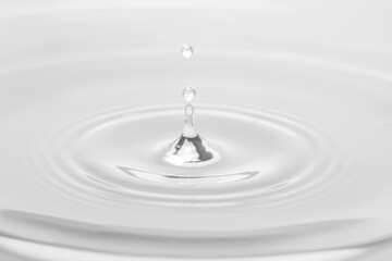 Splash of water with drop, closeup view