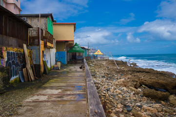 Poverty in the Caribbean - La Perla, San Juan, Puerto Rico...