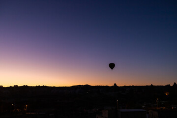 Balloons taking off at sunrise in Cappadocia