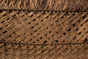 Coconut leaf weave background texture