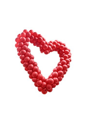 heart made of red balloons - love