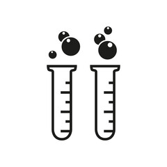 Test tube icon, laboratory concept. Illustration.