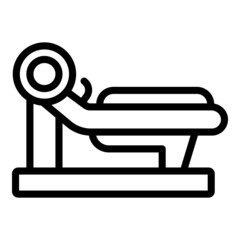 Gym bench icon outline vector. Exercise equipment. Training sport