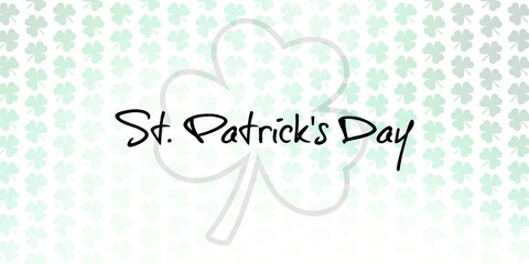 St.Patrick 's Day. Beautiful inscription on a white background.