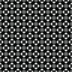 Black and white seamless pattern texture. Greyscale ornamental graphic design. Mosaic ornaments. Pattern template. Vector illustration. EPS10.