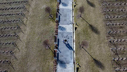 Path shot from drone.