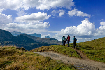 Fototapeta na wymiar Wandern auf der Seiseralm 