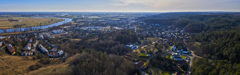 Panoramiczny widok z lotu ptaka na Wieprzyce, miasto Gorzów Wielkopolski